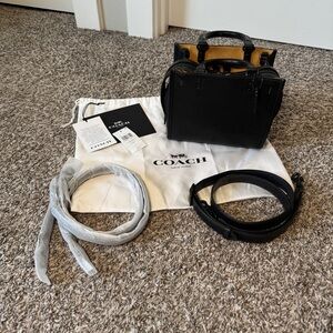 Coach Rogue 20 Black Satchel Bag